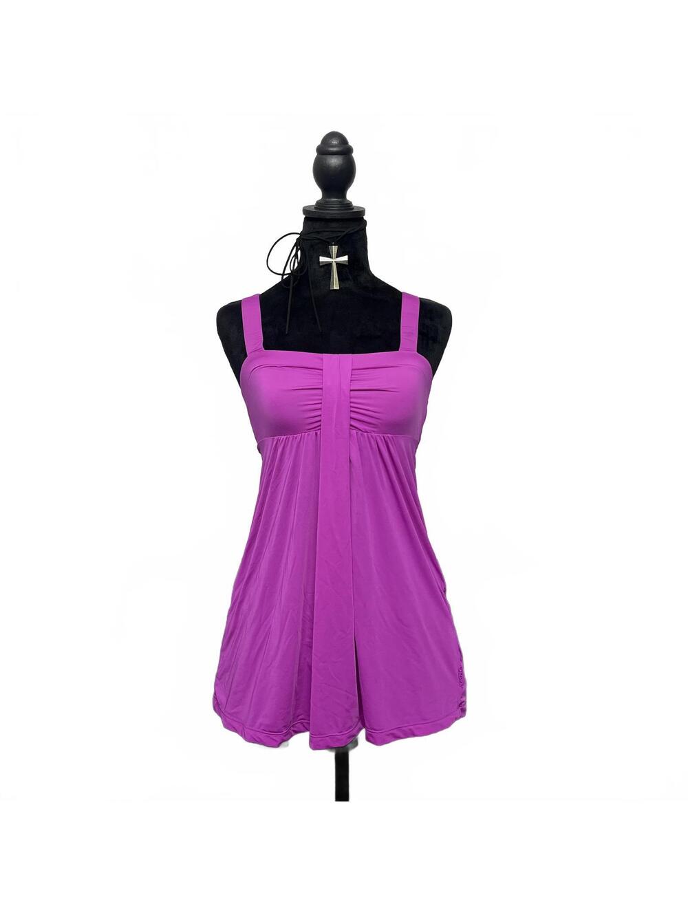 La Senza Violet Silky Babydoll Top Sz M Coquette Romantic 2000s